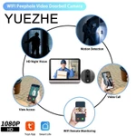 Không dây 4.3 inch Tuya Peephole Chuông cửa Cửa thông minh Camera âm thanh hai chiều Trình xem cửa Video Tầm nhìn ban đêm Phát hiện chuyển động — ảnh 6