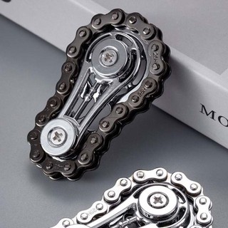 WEAVELYF Bánh đà Con quay đầu ngón tay, EDC Spinner Xích xe đạp kim loại Bánh xích Fidget Spinner, Phong cách Antistress Lo âu Giảm căng thẳng Dây xích mới lạ Fidget Spinner Người lớn