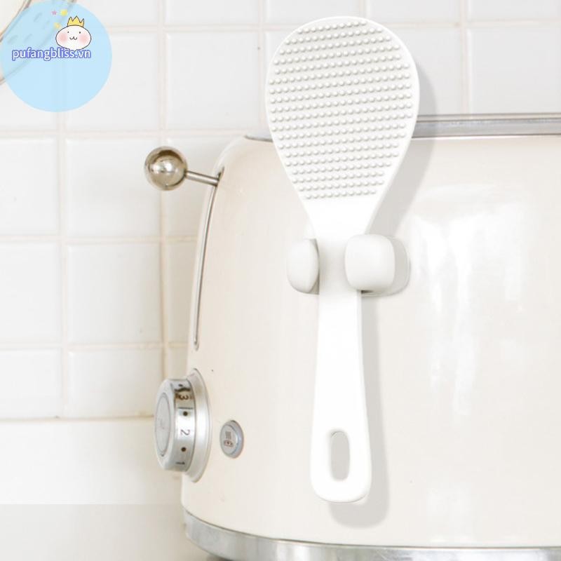 Pufangbliss Giá Thìa Cơm Di Động Sáng Tạo, Giá Để Đồ, Nồi Cơm, Dụng Cụ Nhà Bếp, Kẹp Treo Tường, Phụ Kiện Gia Đình VN