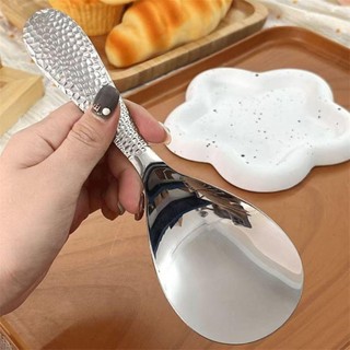 Muỗng Cơm Chống Dính JIGK, Xẻng Cơm Inox Gia Đình, Thìa Phục Vụ Căng Tin Dày