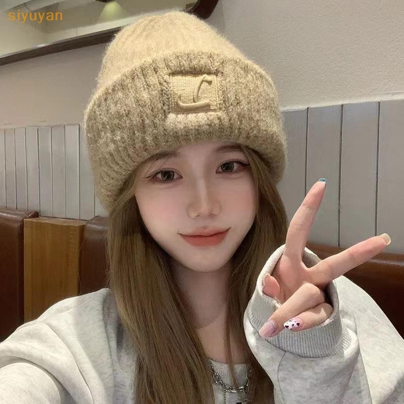 Siyuyan Mũ Ấm Áp Thời Trang Thu Đông Beanies Màu Trơn Đa Năng Hàng Ngày Mũ Dành Cho Nữ Bé Gái Đơn Giản Ngoài Trời Mũ Ấm Quà Tặng VN