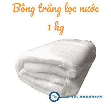 Vật liệu lọc nước: Bông trắng 1kg (bông cân) - lọc thô, lọc cặn, lọc nước hiệu quả