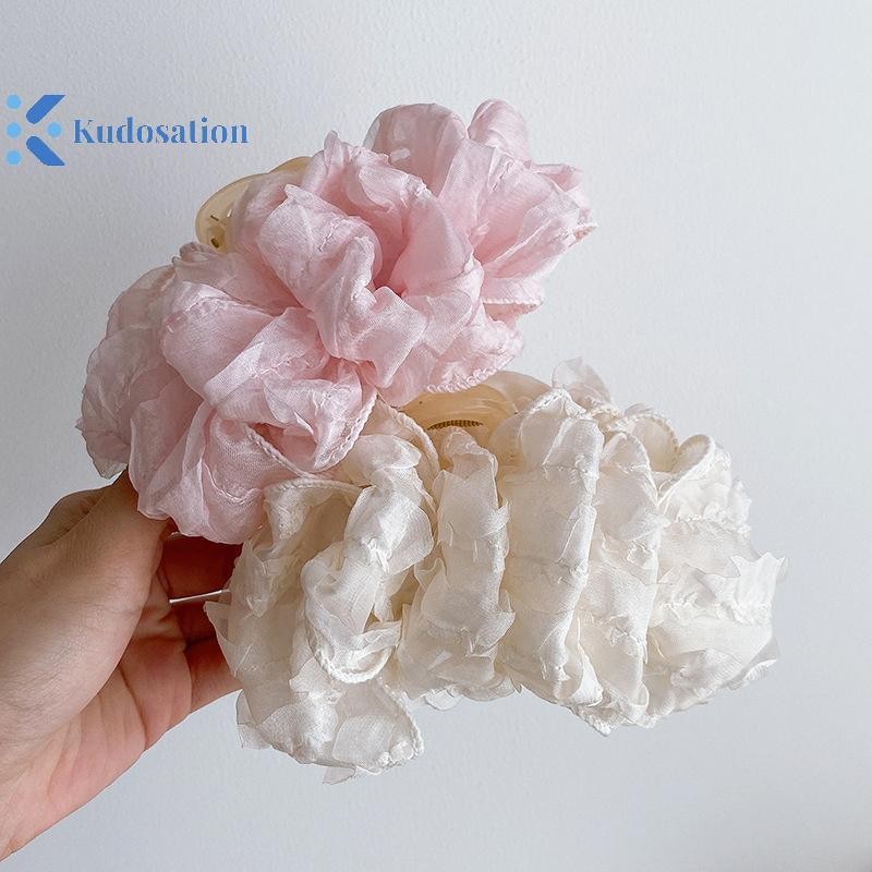 Kudosation Lông Tơ Đa Năng Cho Nữ Cô Gái Nơ Ngọt Ngào Vuốt Tóc Lớn Ngựa Cao Đuôi Kẹp Thời Trang Phụ Kiện Tóc Quà Tặng