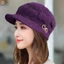 Mũ ấm áp mùa đông Mũ dệt kim thời trang thông thường Mẹ Bà ngoại Mũ sang trọng dày dặn len ấm áp Quà tặng Giáng sinh Mới