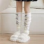 Ấm chân dệt kim NICOLOO, Tay áo bắp chân ấm áp mùa đông, Vỏ chân Cotton thông thường co giãn