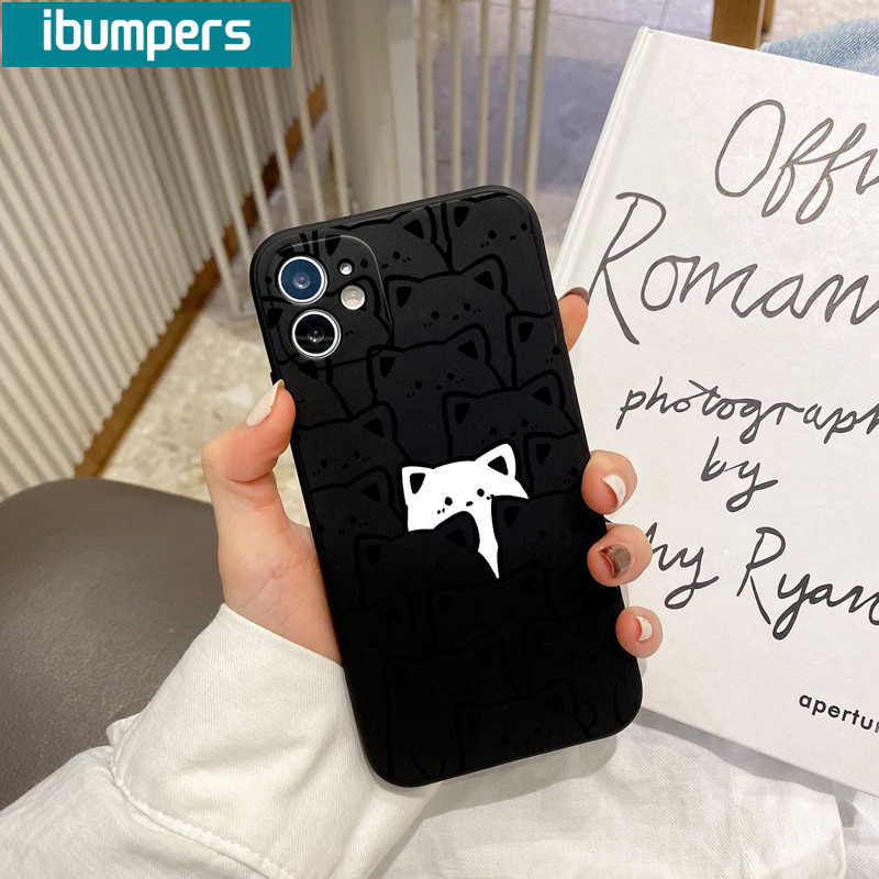 ibumpers Ốp lưng Iphone Cute Hài Hước Mèo In Hình Ốp Điện Thoại Mỏng Silicone Mềm Chống Bẩn Chống Sốc Cho Iphone 15 14 12 13 11 Pro Max IP 7 8 Plus Iphon X XS XR Xs Max