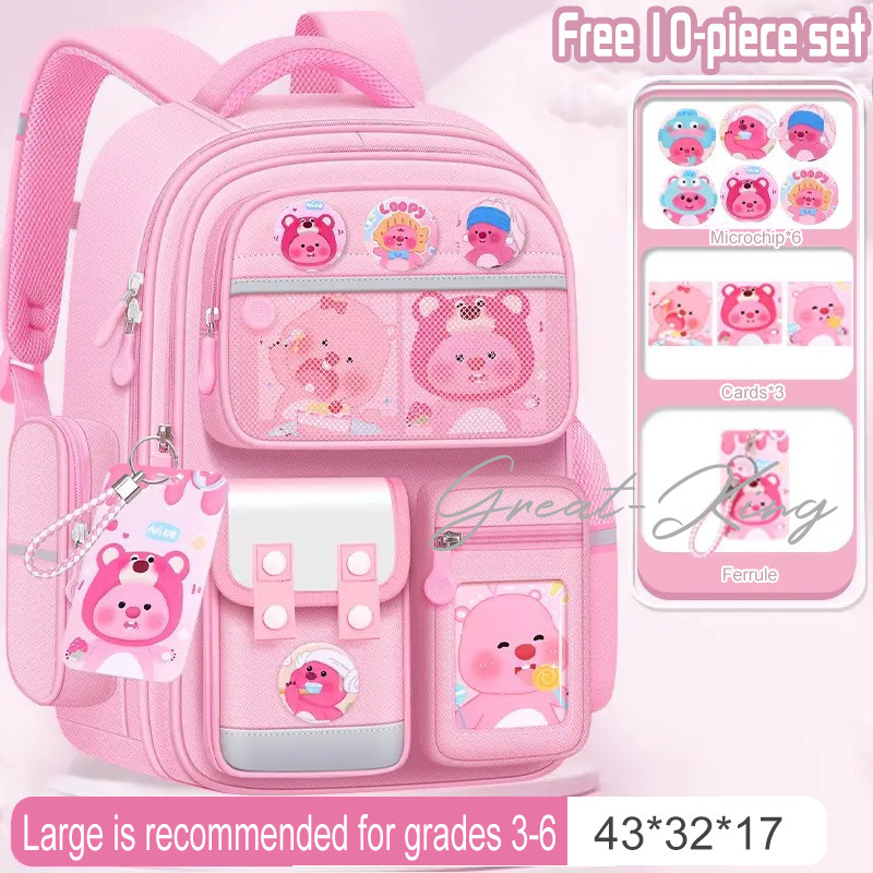 Loopy Kids Backpack cho nữ sinh tiểu học từ lớp 1 đến lớp 6 Gói công ...