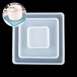 Gcdhome Vuông Silicon Casg Epoxy Khuôn Cho DIY Khay Nhựa Coaster Khuôn Trang Sức HOT