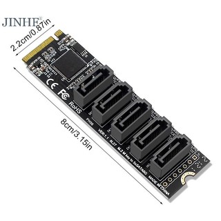Jinhf M.2 NVME PCI-E PCIE X4 X8 X16 Đến 6 Cổng 3.0 SATA Adapter Thẻ Riser III ASM1166 HOT