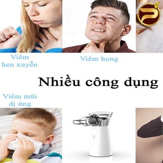 [TẶNG KHẨU TRANG CHỐNG TIA UV SPF 50+] Có PIN sạc - Máy Xông Mũi Họng Đa Năng 2in1 Cho Bé Và Người Lớn Cầm Tay