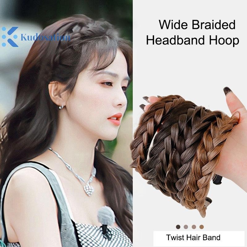Kudosation Vòng Rộng Phụ Kiện Tóc Thời Trang Co Giãn Chống Trơn Trượt Dành Cho Nữ Và Bé Gái