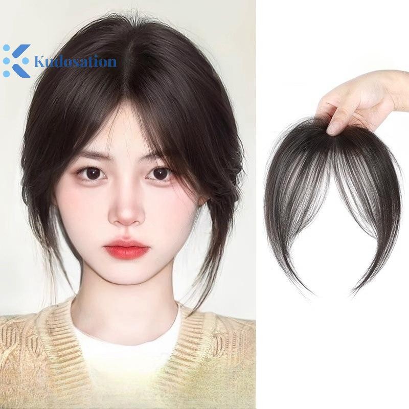 Kudosation Phần Giữa Giả Nổ Viền Tổng Hợp Topper Tóc Kẹp-In Bang Mở Rộng Tự Nhiên Vô Hình Áo Khoác Tóc Nữ