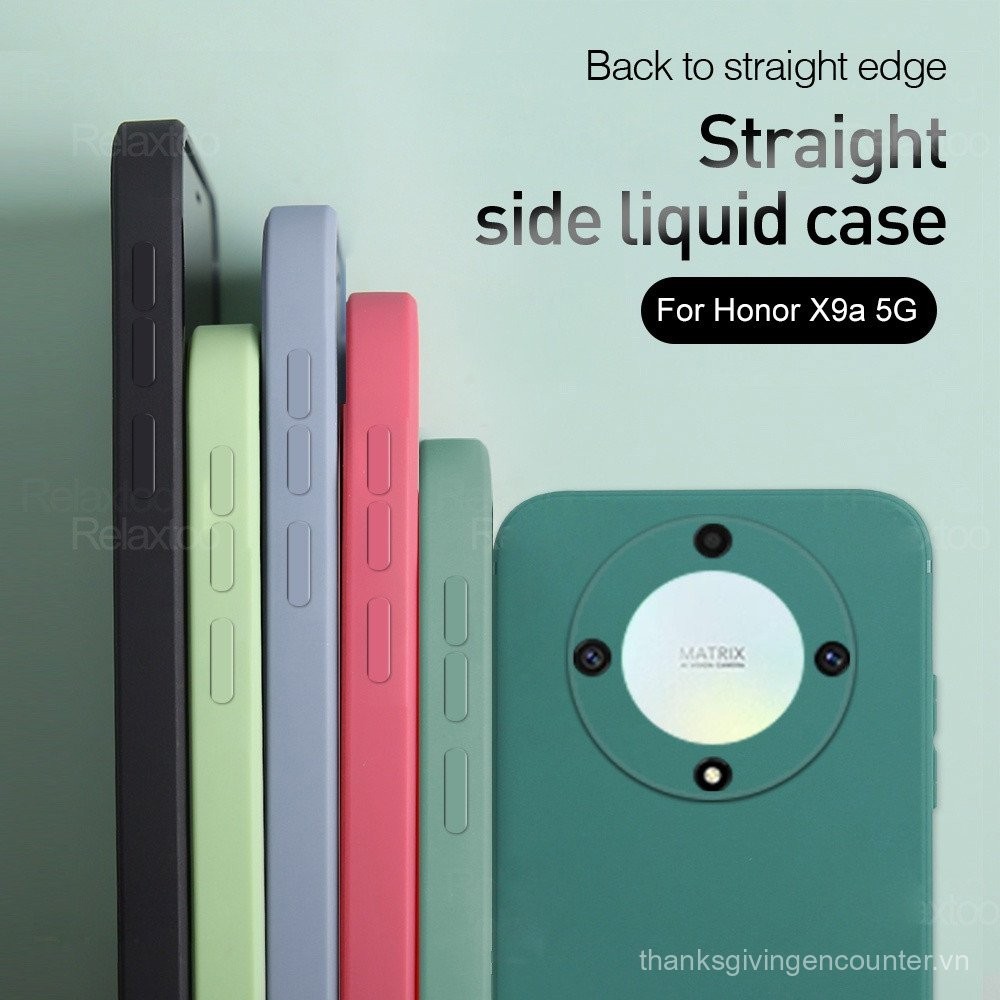 Ốp lưng silicone lỏng TPU chống sốc cho Honor X9C/X9a 5G/X9b/X8b/X7A/X7b/X8a/X9C 2024, bảo vệ camera siêu mỏng