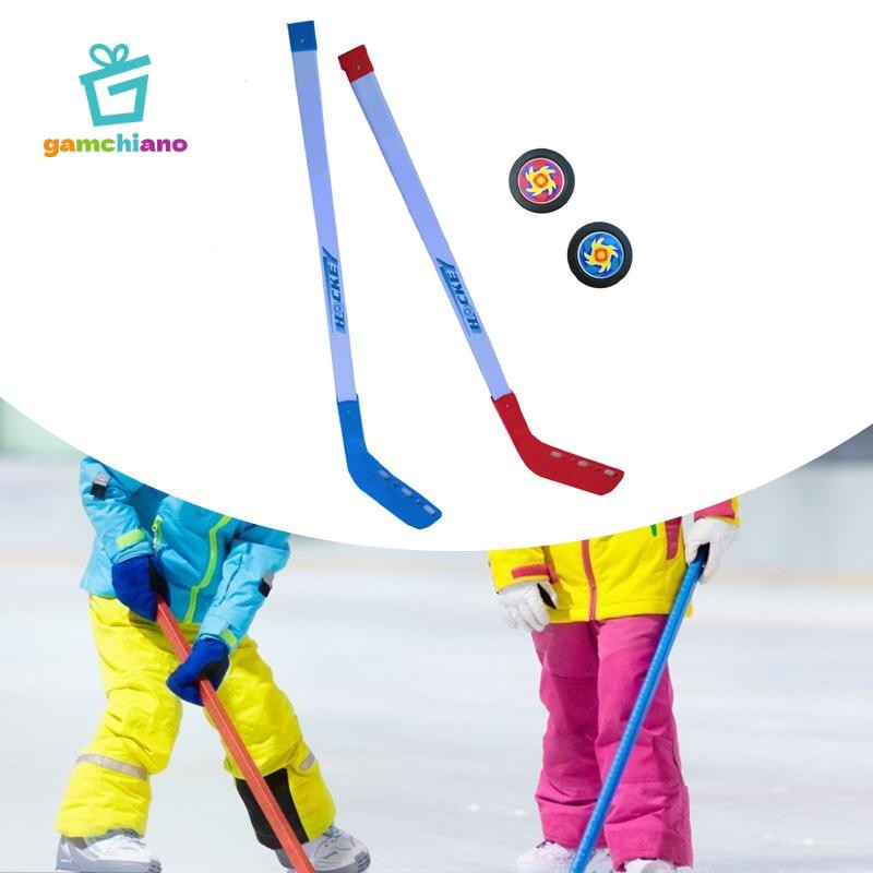 Gamchiano Kids Street Hockey Stick Set Bóng khúc côn cầu ngoài trời cho sân chơi ngoài trời
