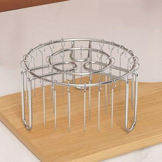 Giá đỡ xiên HOMELYHUB, Giá nướng dọc 12 / 24 / 25 / 36 bằng thép không gỉ, Giá đỡ xiên nướng thịt nướng dọc có thể tháo rời cho phụ kiện nồi chiên không khí