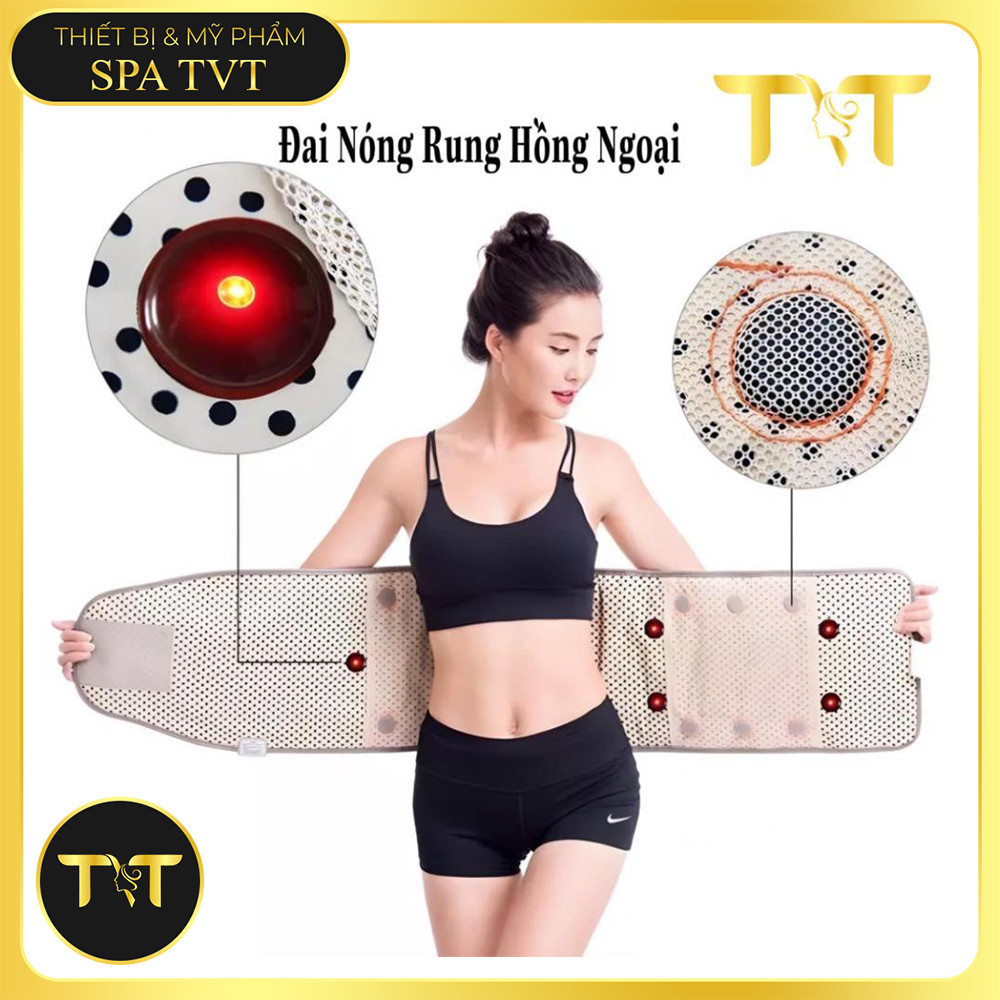 [BH 12 Tháng] Đai Quấn Giảm Béo Nóng Rung Hồng Ngoại HY 071-71, Massage Bụng Eo Lưng 6 Chế Độ