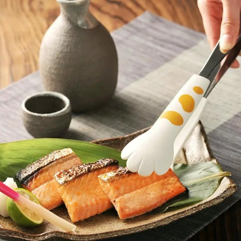 1 / 3 / 5 Cái Cat Paw Shape Food Tongs Hoạt Hình Dễ Thương Bữa Ăn Kẹp Thép Không Gỉ Thịt Nướng Lưỡi Sandwich Nướng Dụng Cụ Nhà Bếp