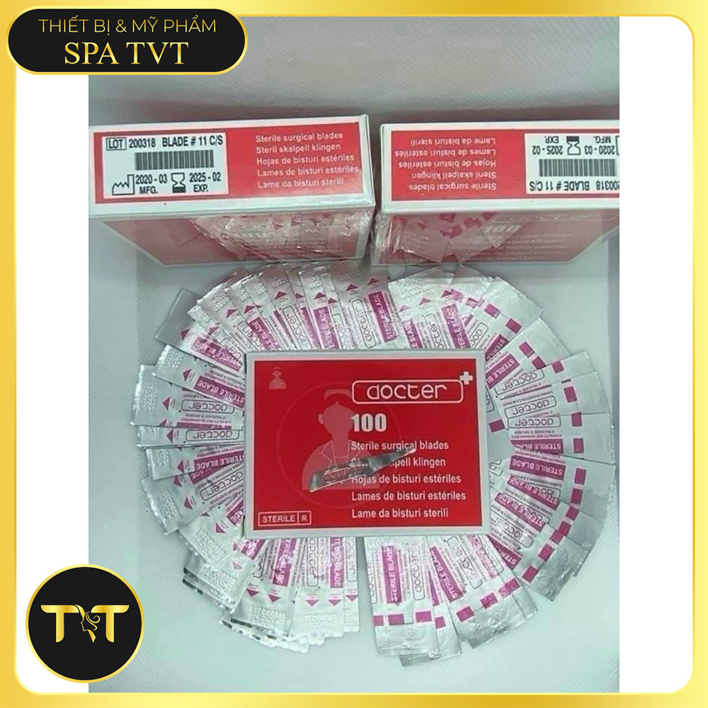 KIM CHÍCH MỤN 200 CÂY & DAO MỔ SỐ 11 HỖ TRỢ LẤY NHÂN MỤN TIỆT TRÙNG CHO SPA