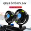 Quạt Ô Tô 12V Loại tốt – Quạt Mát, Êm, Xoay 360 Độ