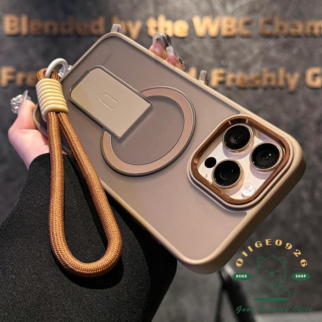 [Vỏ dây buộc] Vỏ điện thoại có giá đỡ gấp cảm giác da từ tính iphone16 Pro Max 15 14 13 12 11 cho vỏ iPhone vỏ mềm TPU chống sốc