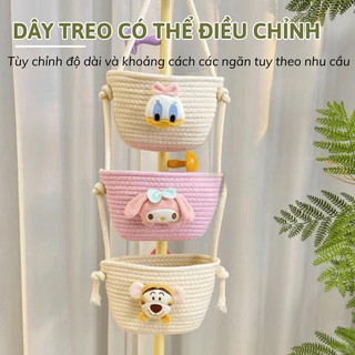 Giỏ Treo Tường Cotton Myd.23 Họa Tiết Hoạt Hình Đáng Yêu Đựng Đồ Đa Năng Cho Phòng Ngủ