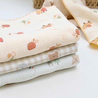 M&B Khăn xô muslin 4 lớp cao cấp mềm mại, thấm hút tốt dành cho bé trai bé gái kích thước 25x28cm và 75x100cm