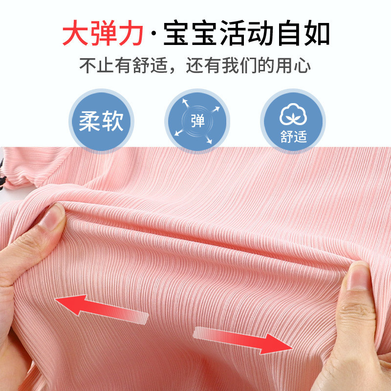 Bộ đồ mỏng mùa hè cho bé gái Bộ đồ hai mảnh ngắn tay dành cho trẻ em Bộ đồ hai mảnh nơ rộng Bộ đồ thoáng khí Bộ đồ mát mẻ 8O-140 Kích thước IBOD