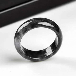 Nhẫn Ngọc Tự Nhiên, Gà Đen, Tranh Mực, Cặp Đôi, Unisex