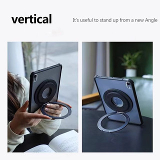 Ốp lưng Acrylic xoay cho Xiaomi Pad 7 7 Pro 11.2 inch 2024 5 6 Pro 11 6S Pro 12.4 Poco Pad12.1 RedmiPad SE 8.7 11 Pro 5G 12.1 PC mờ TPU Giá đỡ từ tính Vỏ bảo vệ toàn diện