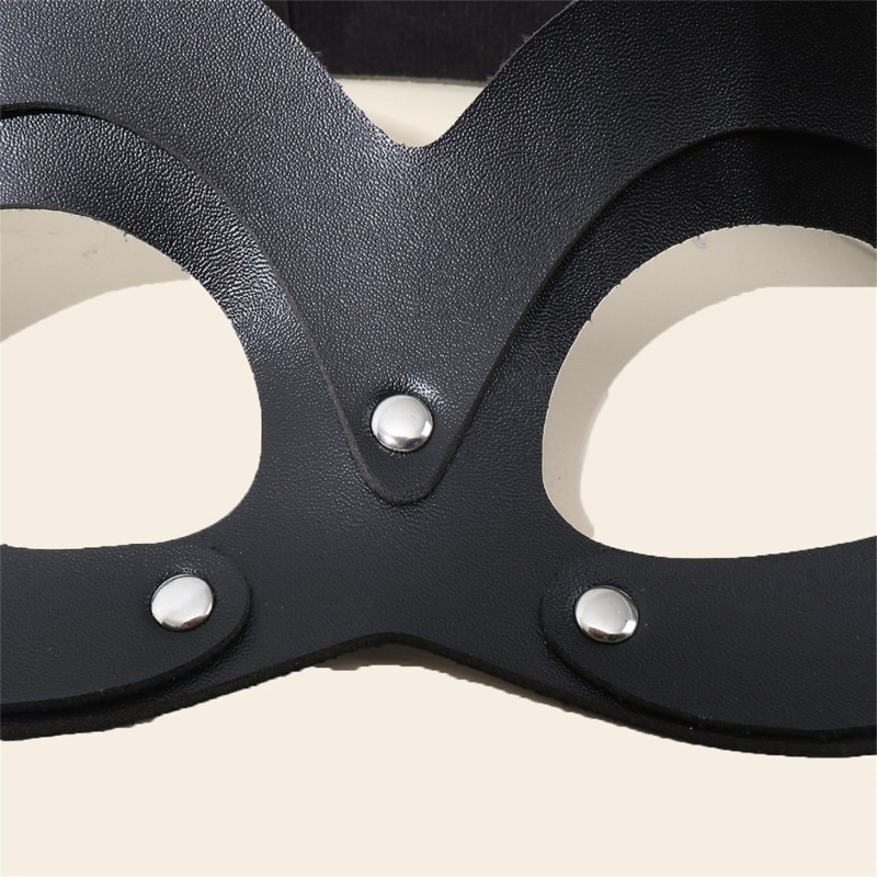 Wellb Catgirl Mắt Có Da Đinh Tán Choker Nữ Catgirl Trang Phục Phụ Kiện