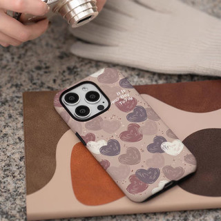 Ốp điện thoại 2 trong 1 đầy màu sắc Love tương thích với iPhone 15 Pro Max, Apple 16 14 Plus 11 / 12 / 13 Pro Max, vỏ bảo vệ chống sốc mới