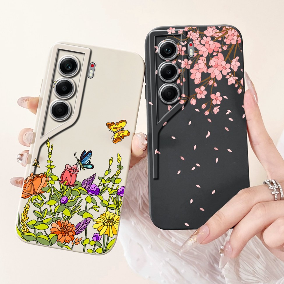 Ốp Lưng Tecno Camon 40 CM5 Thời Trang Họa Tiết Mèo Dễ Thương Vỏ Silicon Ốp Lưng Tecno Camon 40 4G Vỏ Điện Thoại Chống Sốc