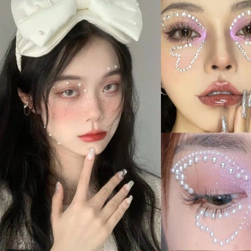 Miếng dán hình xăm dùng một lần Trang sức mặt 3D Nhãn dán trang trí kim cương giả - DIY Eyes Face Body Makeup Art Crafts Phụ kiện