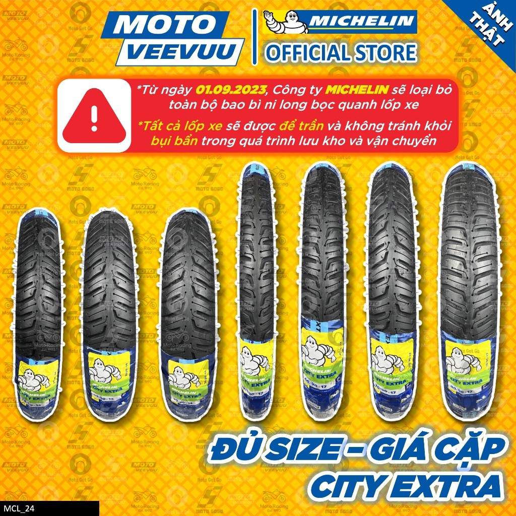 [MTVV] CẶP VỎ LỐP xe máy MICHELIN City Extra đủ size 60 70 80 90 100 ...