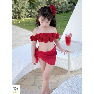 10-30kg Bộ bơi hoa trễ vai 3ct LT cho bé gái