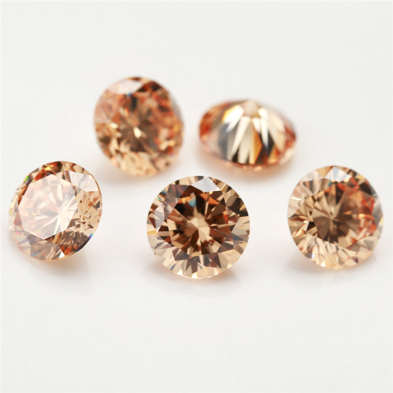 Tròn cắt CZ 4mm - 10mm từ đá Cubic Zirconia, bộ 15/30 viên cho trang sức DIY