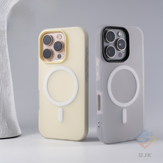 Ốp lưng Macaron từ tính siêu mỏng cho iPhone 11 / 12 / 13 / 14 / 15 / 16 Pro Max & Plus | Vỏ silicon có thể tháo rời 2 trong 1 | Ốp lưng chống sốc mờ