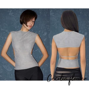 Áo thun nữ không tay thời trang bên trơn rỗng cổ tròn Slim Fit cho mùa hè
