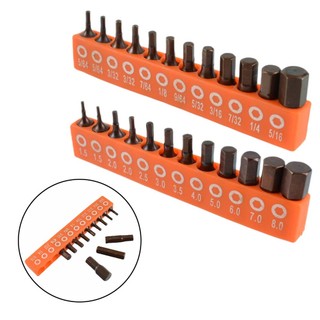 [Fuxin] 12 / 24 Bộ tuốc nơ vít lục giác từ tính 25mm 1 / 4in Mũi điều khiển chuôi lục giác