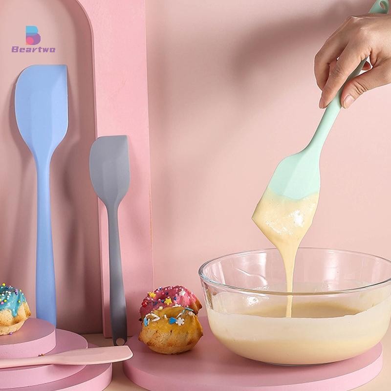 < beartwo > 1Pc Nhà Bếp Silicon Kem Bơ Bánh Thìa Batter Scraper Bàn Chải Bơ Trộn Bánh Bàn Chải Dụng Cụ Nướng Bánh Dụng Cụ Nhà Bếp Dụng Cụ Nhà Bếp S / L Đẹp