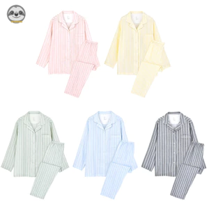 Phong cách Nhật Bản Muji Style / Bộ đồ ngủ liền mạch gạc hai lớp / Bộ đồ mặc nhà mỏng dành cho nam nữ