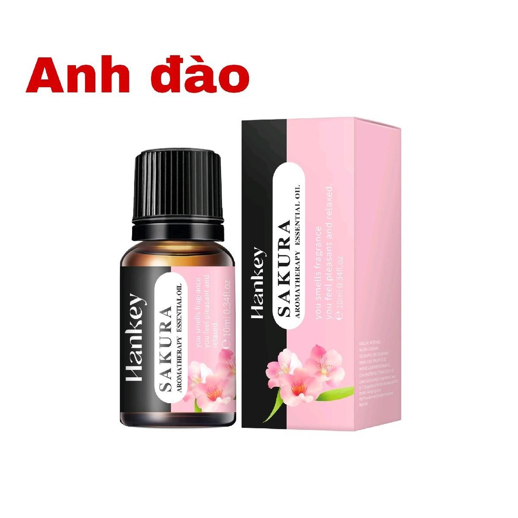Tình dầu xông phòng tự nhiên tự chọn mùi, chai 10ml, tinh dầu xông phòng thơm phòng đuổi mũi