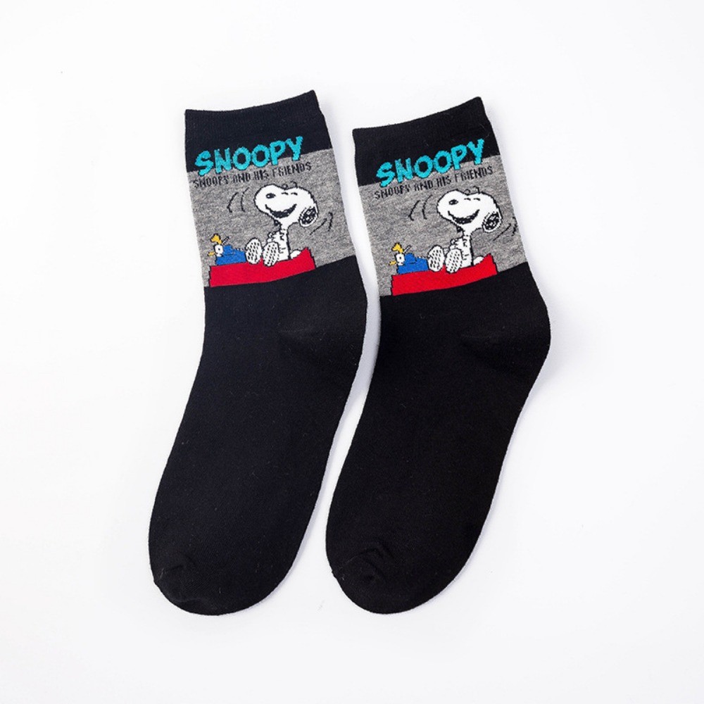 Tất Hoạt Hình Snoopy Ống Giữa Phong Cách Mới Cặp Đôi Hàn Quốc Cotton Hợp Thời Trang | BigBuy360 - bigbuy360.vn