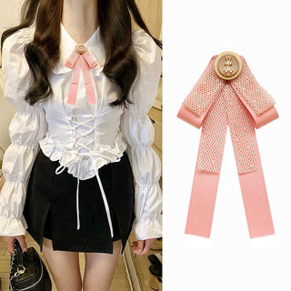 Phụ Nữ Ren Hồng Nơ Kim Cương Giả Nơ Thắt Nơ Ngọt Ngào Pre-Tied Cổ Phụ Kiện