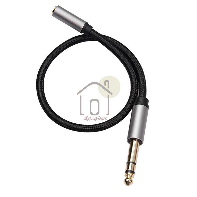[Dgzqbyc] Bộ chuyển đổi âm thanh 6.35mm 1 / 4 Jack âm thanh nổi nữ sang 3,5mm 1 / 8 cho bộ khuếch đại, đàn Guitar, đàn Piano bàn phím, rạp hát tại nhà