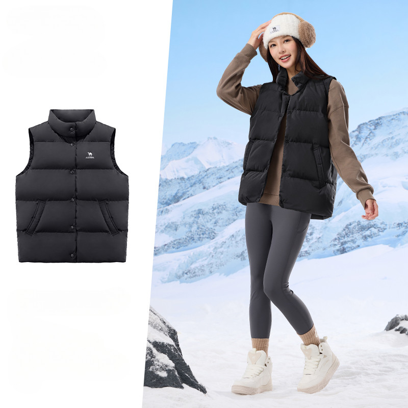 Ảnh Áo khoác CAMEL CROWN Down 85% Duck Down Warm Down Áo khoác đệm Cotton ấm áp Áo ghi lê 2