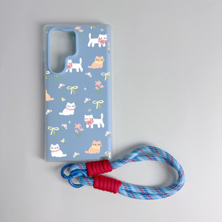 Ốp điện thoại chống sốc hoạt hình mèo trắng cho Samsung A23 A24 A25 a55 s22 s22plus ultra Case Girly S23 S23Plus s23fe s24 s24plus s24ultra s21FE Vỏ