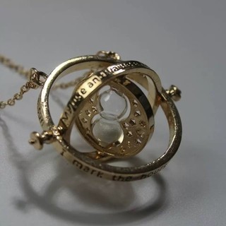 Harry Potter Thời gian chuyển đổi đồng hồ cát xoay mặt dây chuyền học sinh nam Nữ Vòng cổ mặt dây chuyền xương đòn