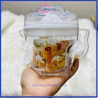 Dụng cụ vắt cam trong suốt chất liệu nhựa Cao Cấp có lưới lọc, nắp đậy kèm ca đong định mức - Phương Trang