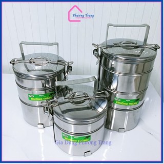 Camen Cặp lồng inox 304 Trường thành size lớn 14cm hộp thực phẩm luôn thơm ngon an toàn sức khỏe - Phương Trang